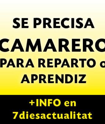 SE PRECISA CAMARERO (publicidad)