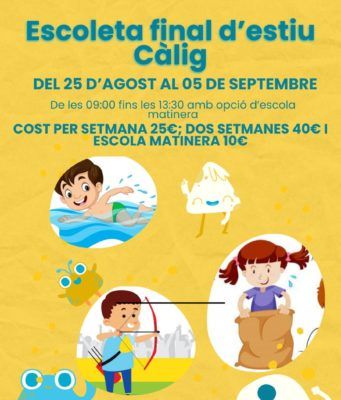 L’Ajuntament de Càlig amplia el servei de conciliació familiar