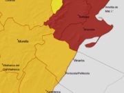Alerta naranja en norte de Castellón por chubascos y tormentas intensas